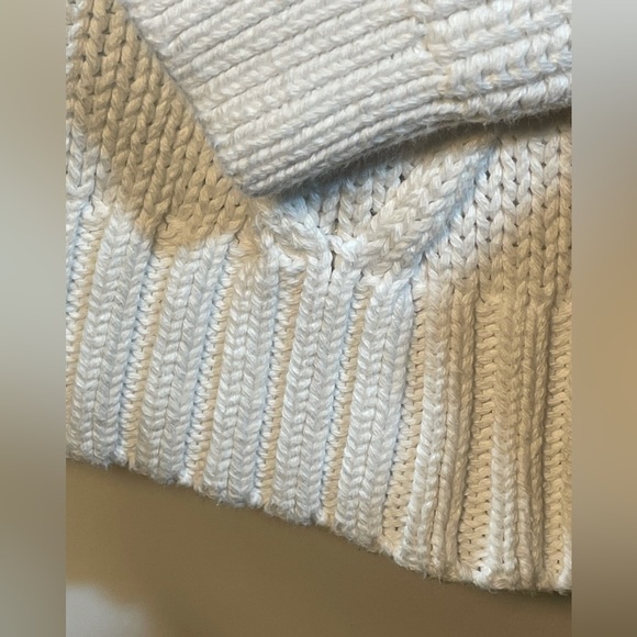 J. Crew White Chunky Cotton Cable Knit Mock Neck Sweater XXS - Picture 6 of 12